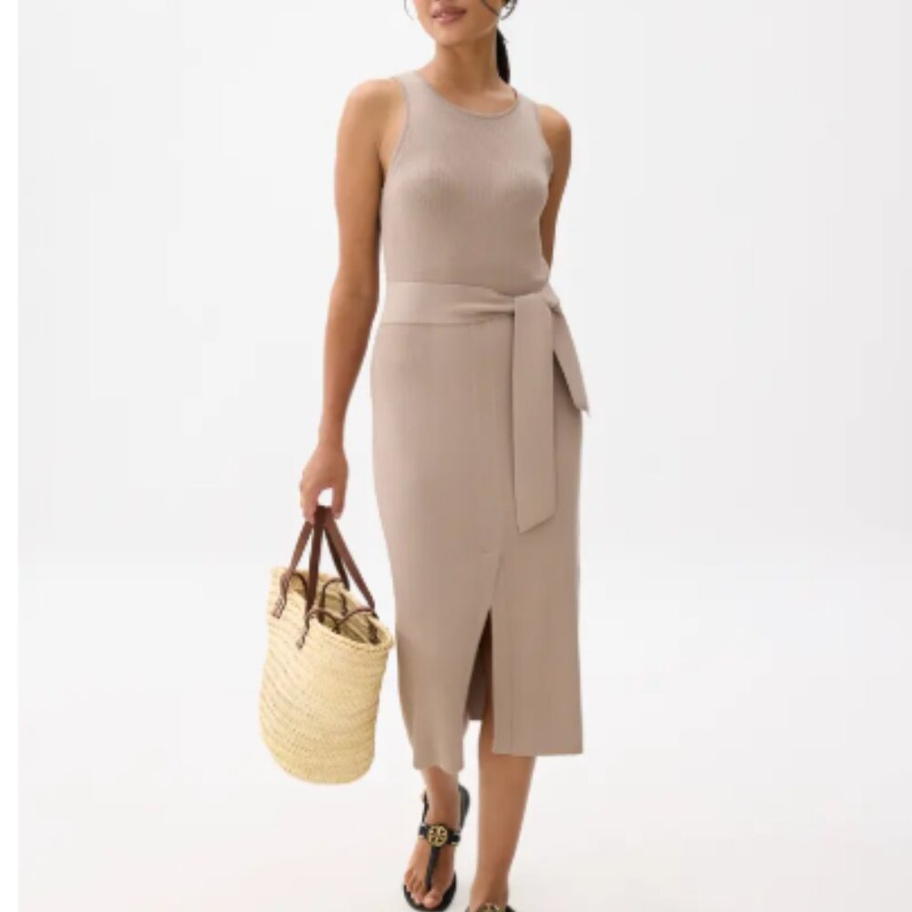 NWT Love Bonito Farah Ribbed Knit Midi Dress XXS